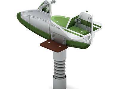 Качалка на пружине Крылатая машина 1