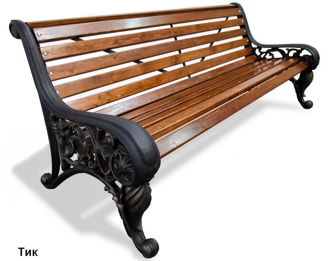 Скамейка парковая Москва, Сосна - вид 2