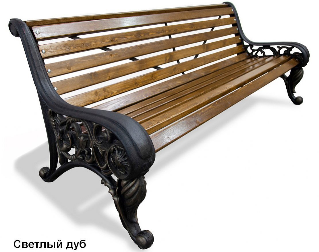 Скамейка парковая Москва, Сосна - вид 4