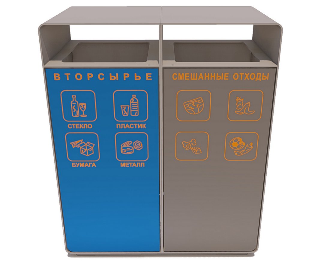 Урна «Город» для раздельного сбора мусора - вид 4